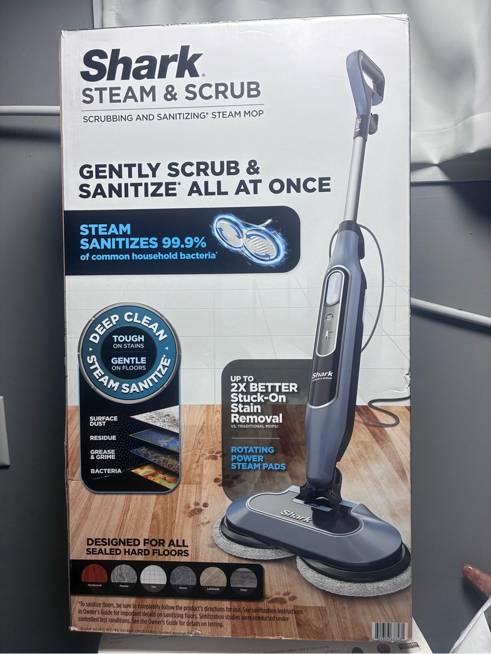 Steam & Scrub Steam Mop - Slate Blue